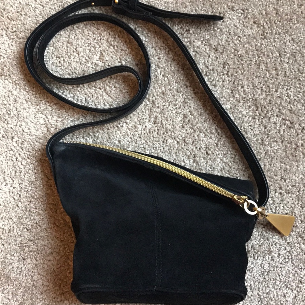 Vintage black suede bag - Picture 1 of 14